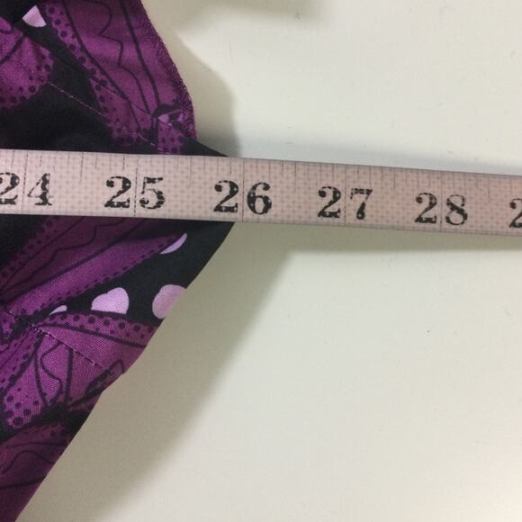 BLOOMCHIC 22-24 3X Plus Purple Floral Shirred Elastic Waist Knee Dress NWT B43 - Picture 6 of 11